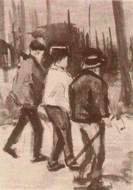 Three Woodcutters Walking