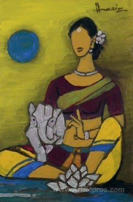 Untitled (Ganesha and Parvati)