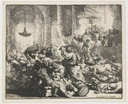 Christ driving the moneychangers from the Temple