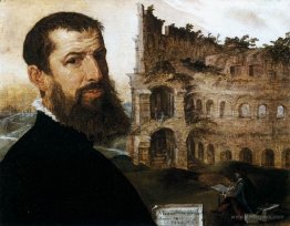 Self-Portrait of the Painter with the Colosseum in the Backgroun