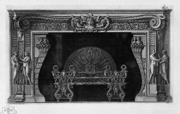 Fireplace: in the frieze rython to two horse heads, hips 4 carya