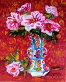 Peonies in a Chinese vase