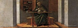 St Augustine in his Study, predella panel from the Altarpiece of