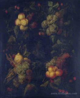 Fruit Garland Encircling a Relief