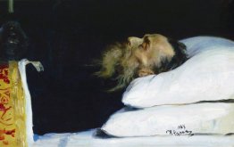 Historian Nikolai Kostomarov in a coffin