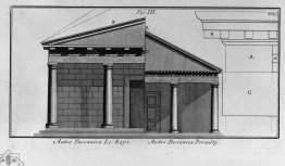 Map of Temple Toscano and column bases (by Vitruvius, second Per