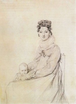 Madame Alexandre Lethiere, born Rosa Meli, and her daughter, Let