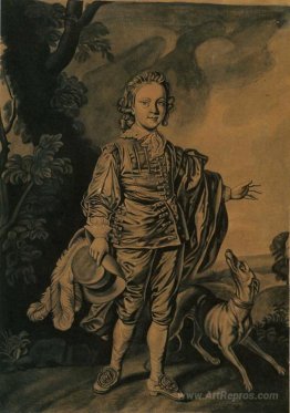 Boy with Plumed Hat and Greyhound