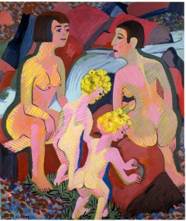 Bathing Women and Children