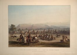 Encampment of the Piekann Indians, plate 43 from Volume 2 of 'Tr