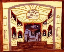 Scene design for "Pulcinella"