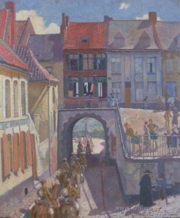 The Household Brigade Passing to the Ypres Salient, Cassel 1917