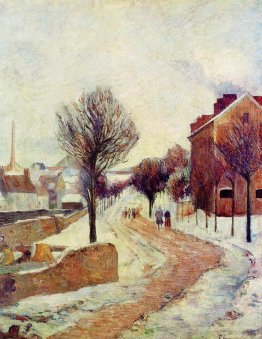 Suburb under snow