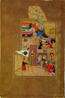 The funeral of the elderly Attar of Nishapur