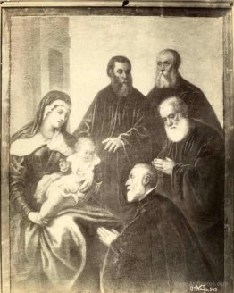 The Virgin and Child with four senators