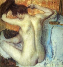 Woman Combing Her Hair