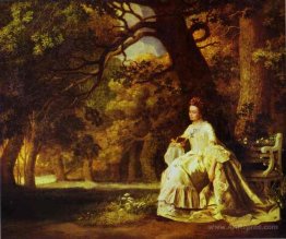 Lady Reading in a Wooded Park