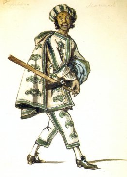 Truffaldino. Costume design for Goldoni's comedy "Servant of tw