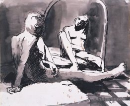 Girl Looking in Mirror