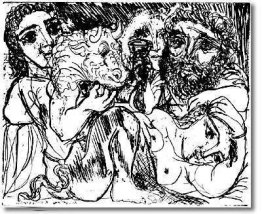 Minotaur,drinker and women