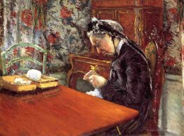 Portrait of Mademoiselle Boissiere Knitting