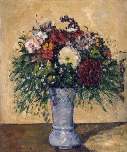 Flowers in a Blue Vase