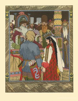 Illustration for the Tale of Prince Ivan, The Firebird and the G