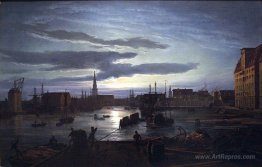 Copenhagen Harbour by Moonlight