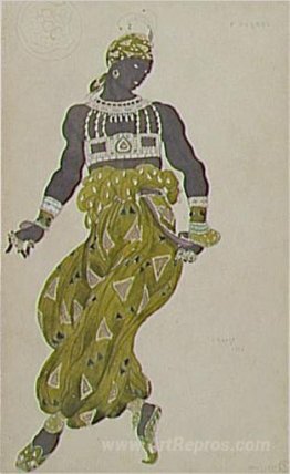 Negro gold Drawing Shéhérazade costume, ballet Diaghilev