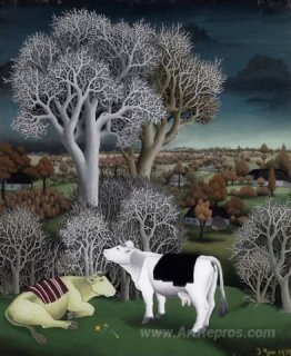 Cows in a landscape