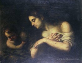 Repentant Magdalene with an angel