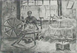 Woman Reeling Yarn