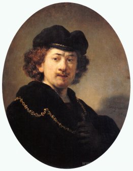 Self-portrait with Hat and Gold Chain