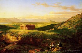 The Temple of Segesta with the Artist Sketching