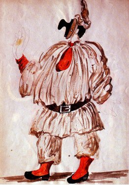 Design of costume for "Pulcinella"