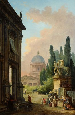 Imaginary View of Rome with the Horse-Tamer of the Monte Cavallo