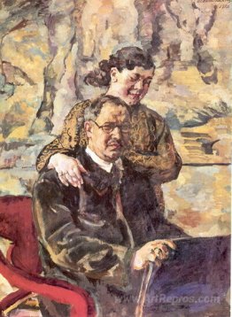 Self-portrait with wife