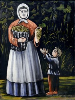 Peasant woman with boy