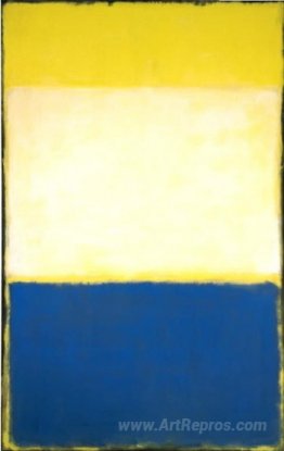 No. 6 (Yellow, White, Blue Over Yellow on Gray)