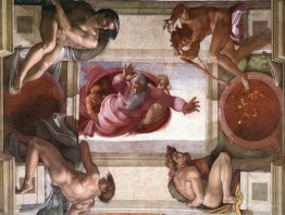 Sistine Chapel Ceiling: God Dividing Land and Water