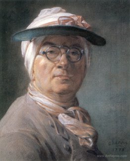 Self-portrait wearing Glasses