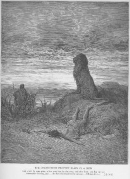 The Disobedient Prophet Is Slain by a Lion