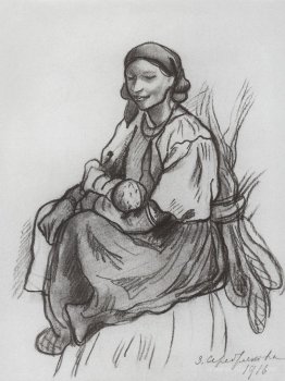 A peasant woman with a child 