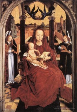 Virgin and Child Enthroned with two Musical Angels