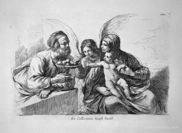 Holy Family, St. Josephus gives the child some fruit that points