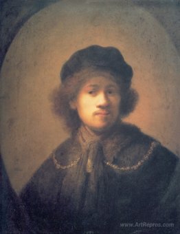 Self-portrait with Beret and Gold Chain