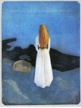 Young woman on the shore