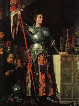 Joan of Arc on Corronation of Charles VII in the Cathedral of Re