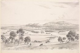 The Warrion Hills seen from Robertson's Hill near Colac and in t