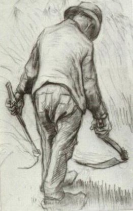 Peasant with Sickle, Seen from the Back